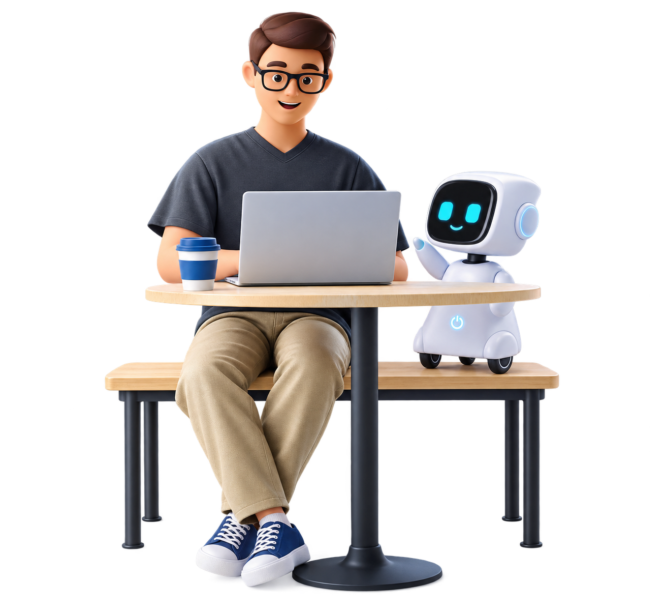 Candidate preparing for an interview with an AI assistant
